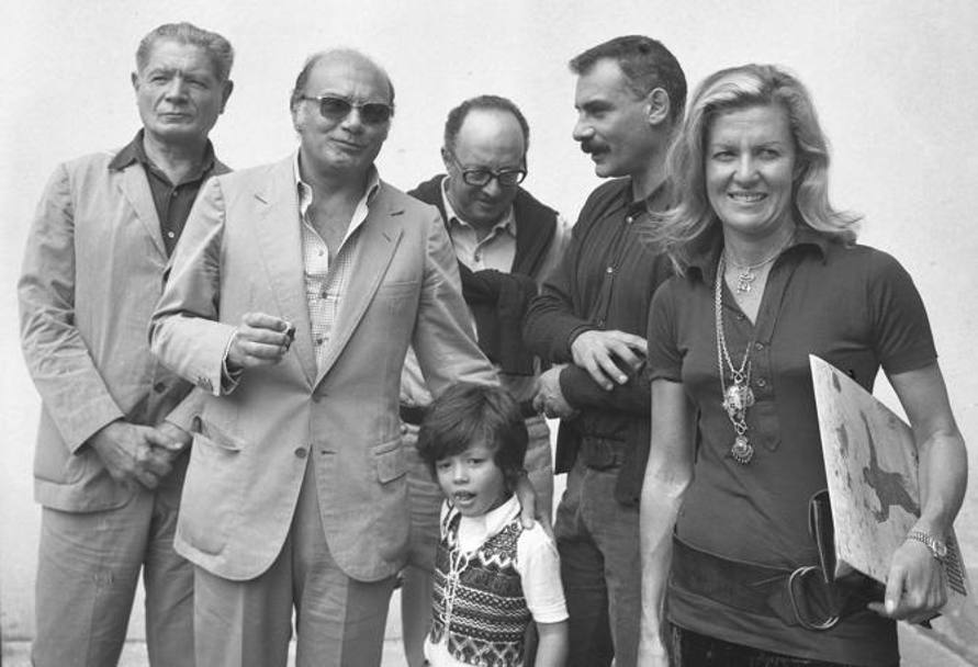 Francesco Rosi con Gian Maria Volont e Marina Cicogna al festival del cinema di Venezia, 1970